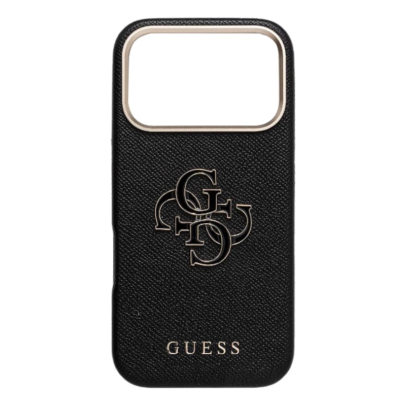 Husa spate pentru iPhone 17 Pro Max Guess Metal Logo - Black