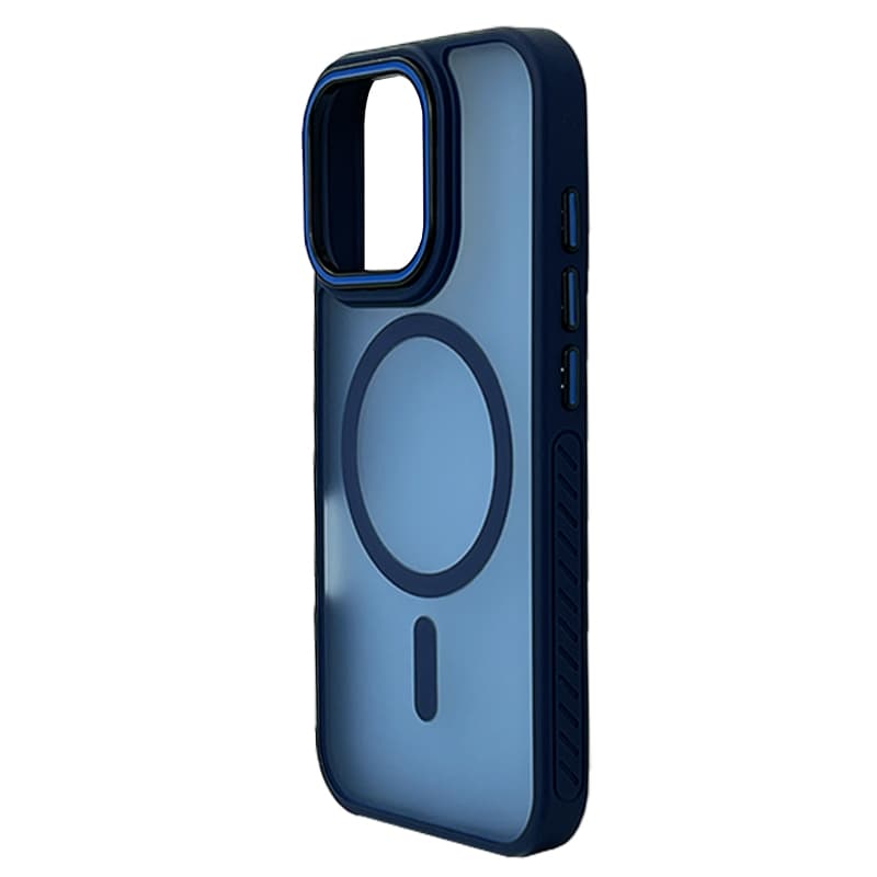 Husa spate pentru iPhone 16 Pro Max Matte Case Magsafe - Semitransparent/Blue