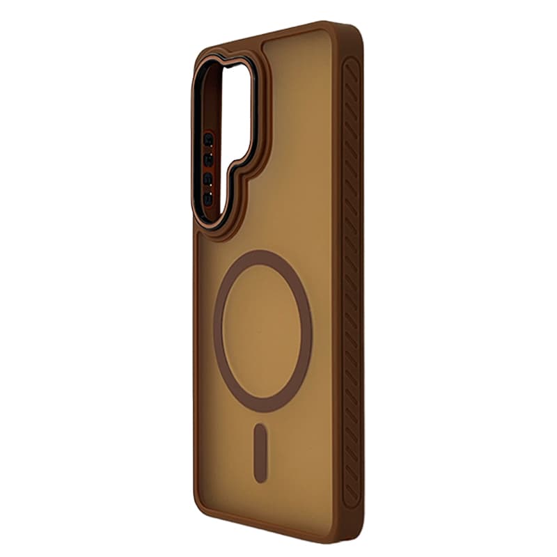 Husa spate pentru Samsung Galaxy S26 Ultra Matte Case Magsafe - Semitransparent/Gold