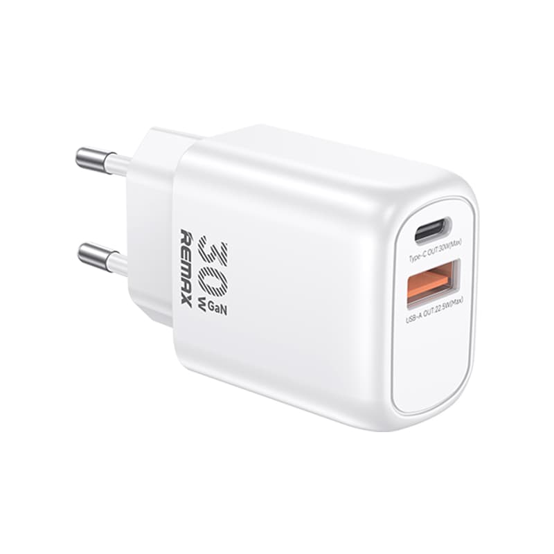 Incarcator Remax C18 Type-C Plus USB-A 30W - Alb