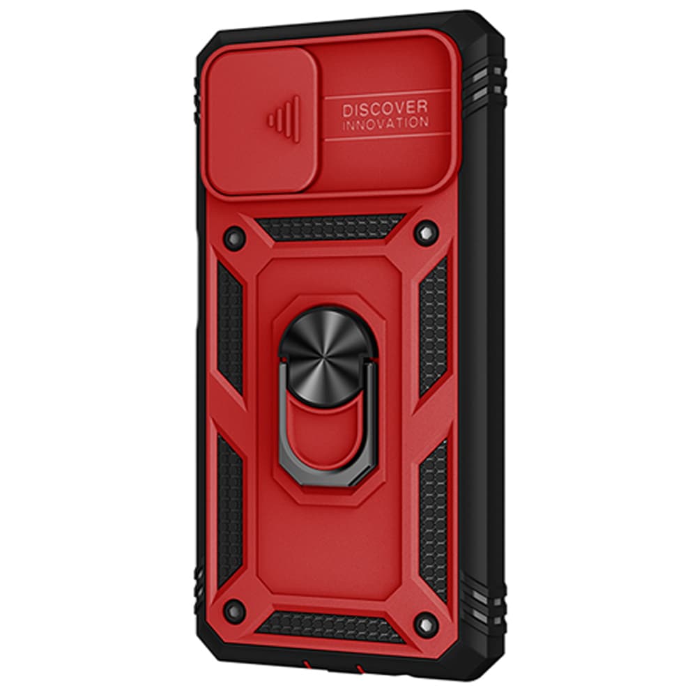 Husa spate pentru Samsung Galaxy A12 - Lens Slide - Rosu