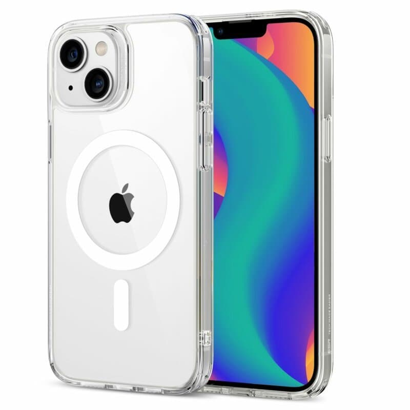 Husa Baseus Magnetic Series plus Folie Protectie pentru iPhone 14 - Incolor