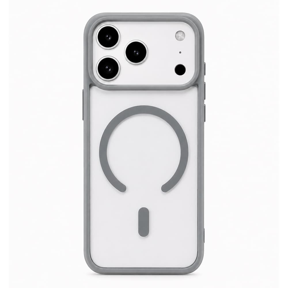 Husa spate pentru iPhone 17 Pro Berlia Magsafe Color - Gri