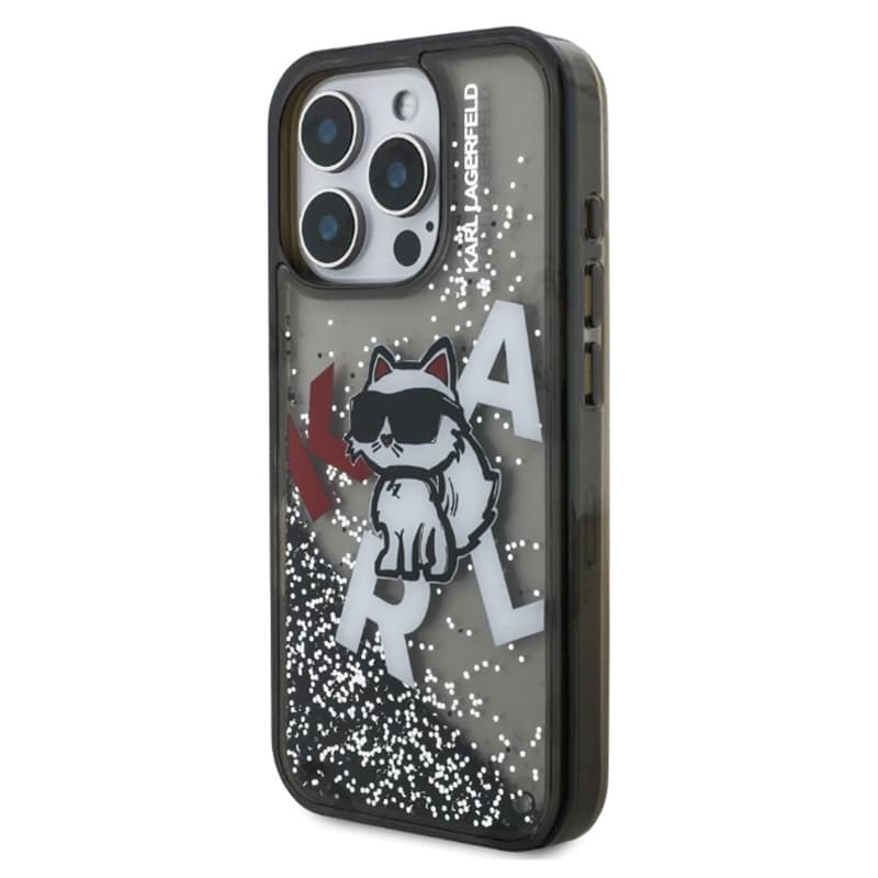 Husa spate pentru iPhone 16 Pro Max Karl Lagerfeld - Liquid Glitter