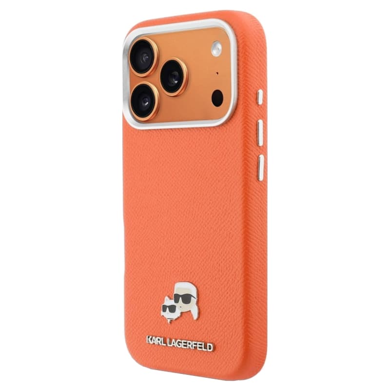 Husa spate pentru iPhone 17 Pro Max Karl Lagerfeld Pins Magsafe - Orange