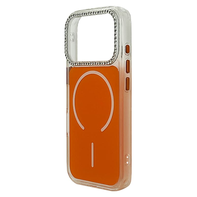 Husa spate pentru iPhone 17 Pro Max Syro Magsafe - Orange/Semitransparent