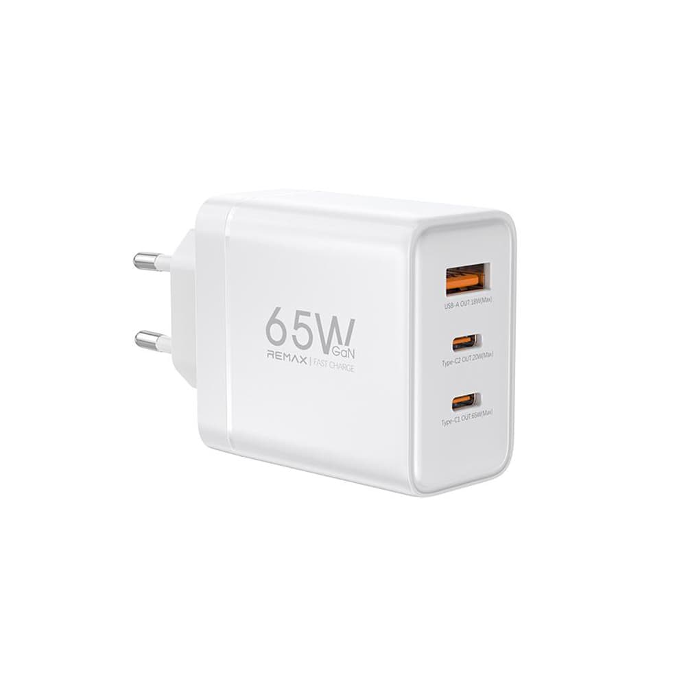 Incarcator Remax CA20 65W Type-C Plus USB-A cu Cablu Inclus - Alb