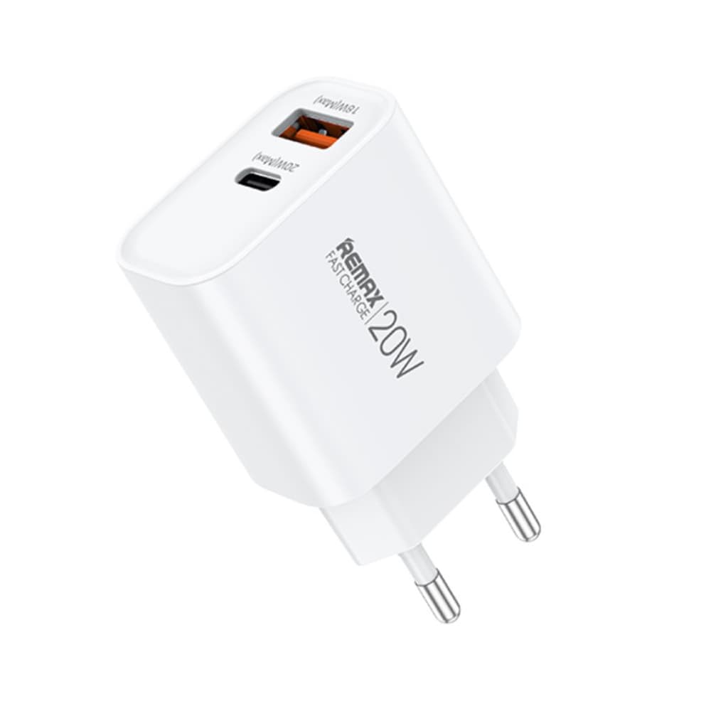 Incarcator Remax U120 20W Type-C Plus USB-A - Alb