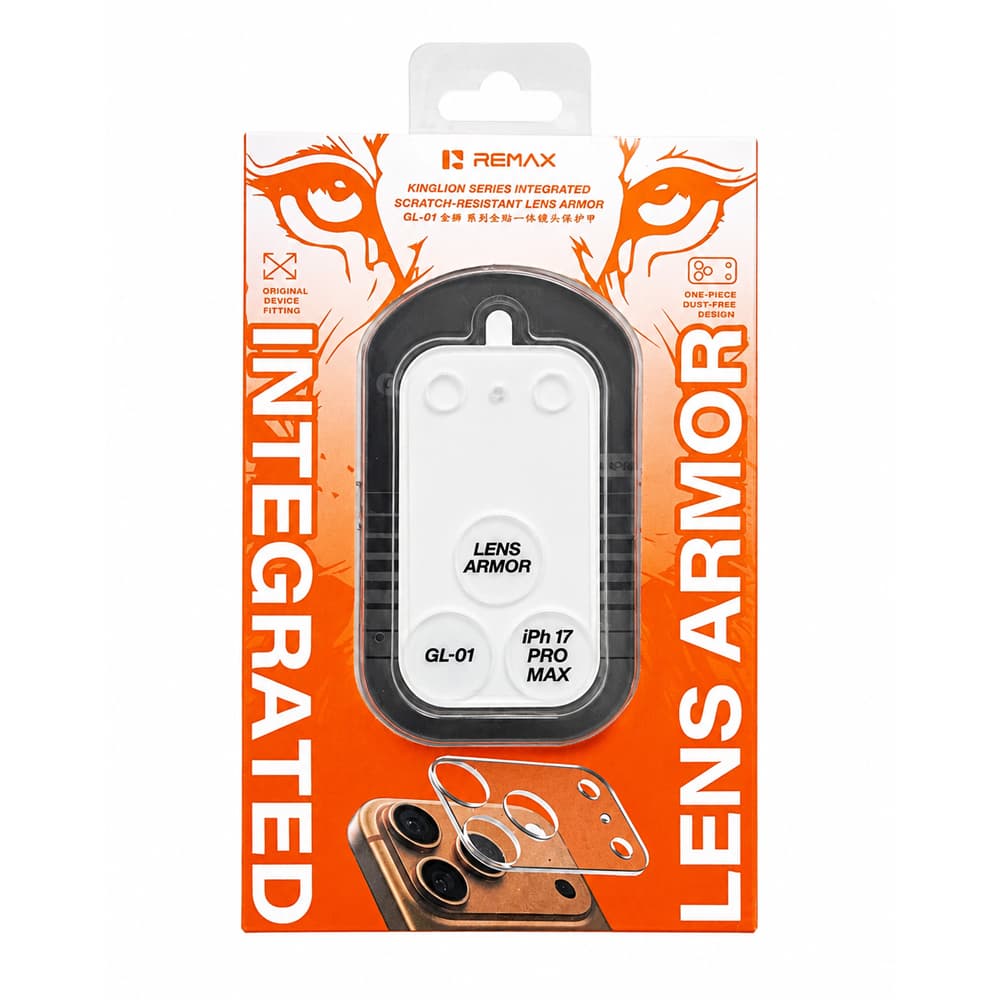 Protectie camera Remax pentru iPhone 17 Pro Max - Clear