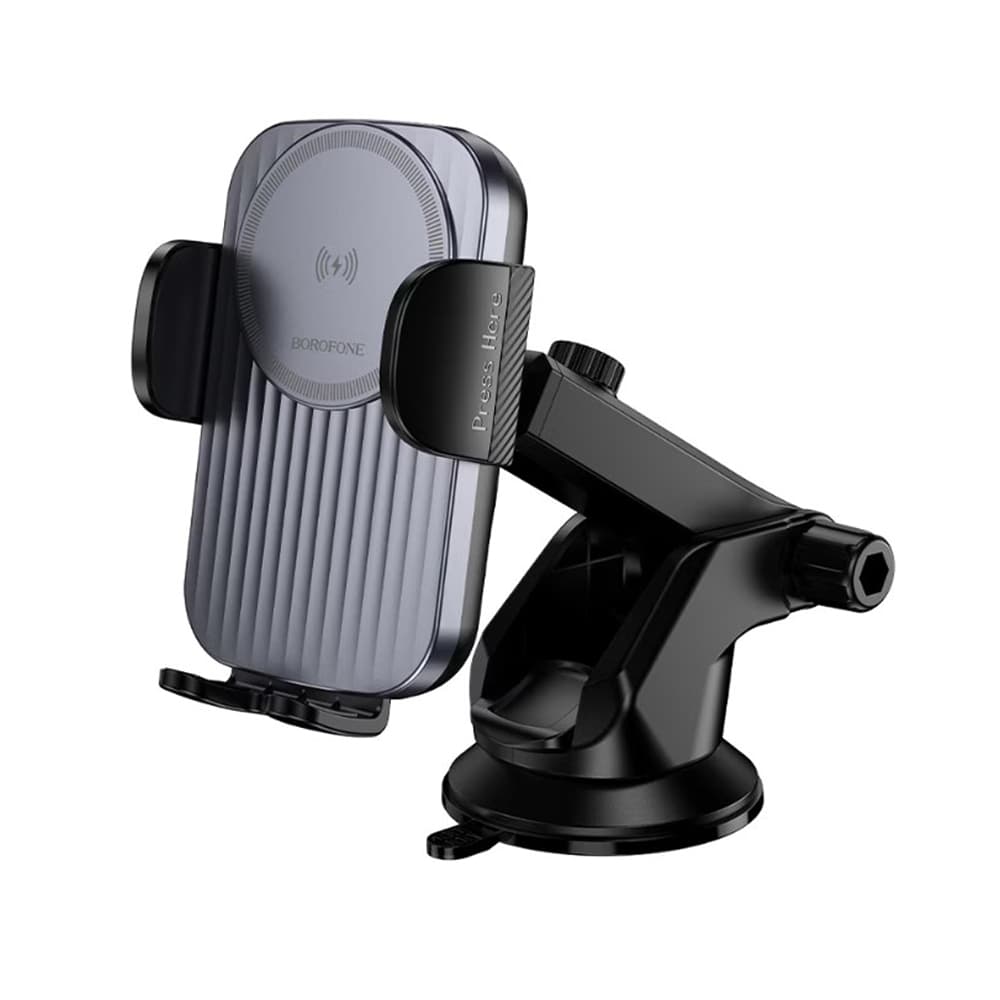 Suport auto magnetic, grila ventilatie, pentru telefon cu incarcare Wireless - Borofone BH222
