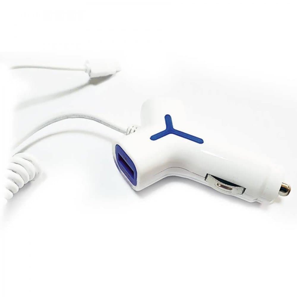 Incarcator auto KW-39 - 3.1A 2 x USB + cablu Lightning pentru iPhone