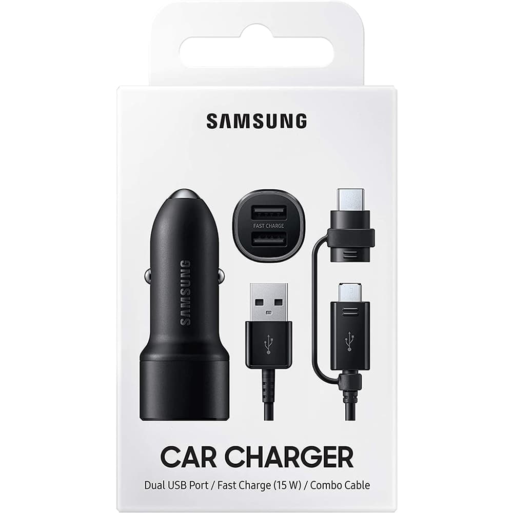 Incarcator Auto USB Cu Cablu MicroUSB - USB Type-C Samsung EP-L1100, Fast Charging