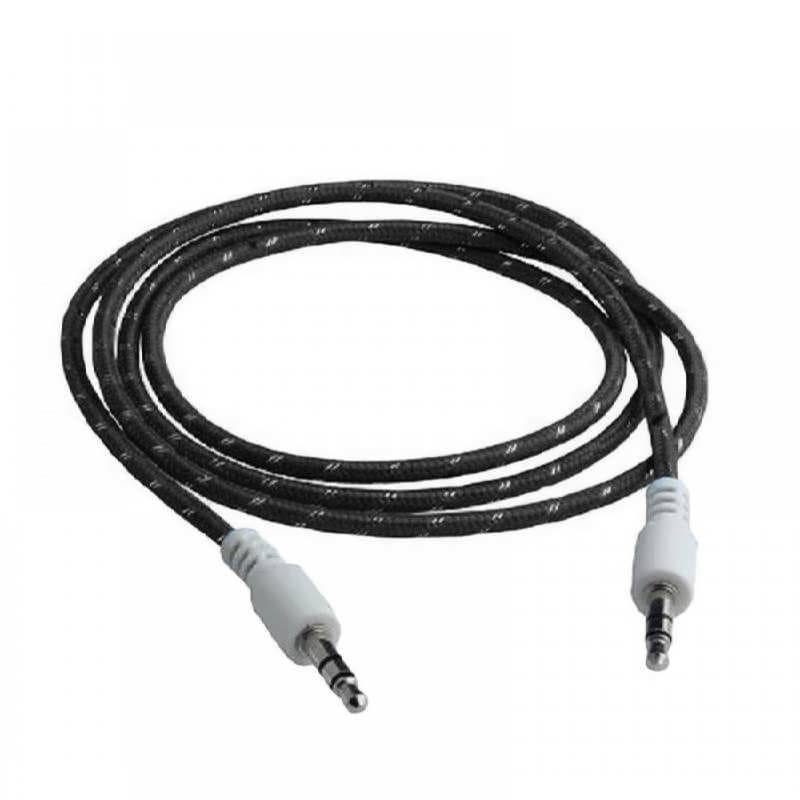 Cablu audio lux snur textil negru