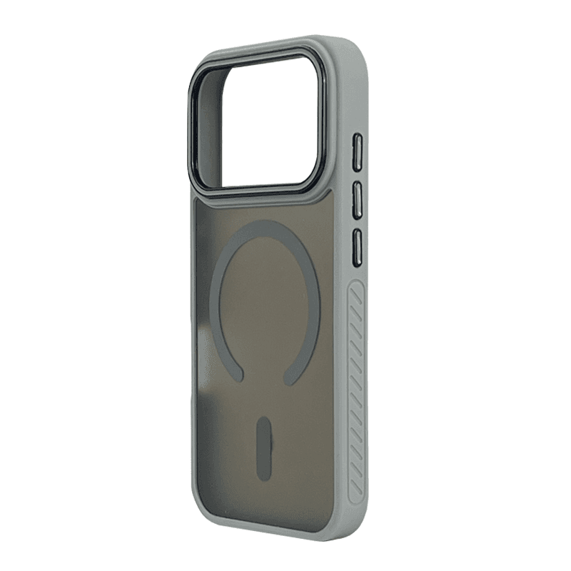 Husa spate pentru iPhone 17 Pro Matte Case Magsafe - Semitransparent/Gri