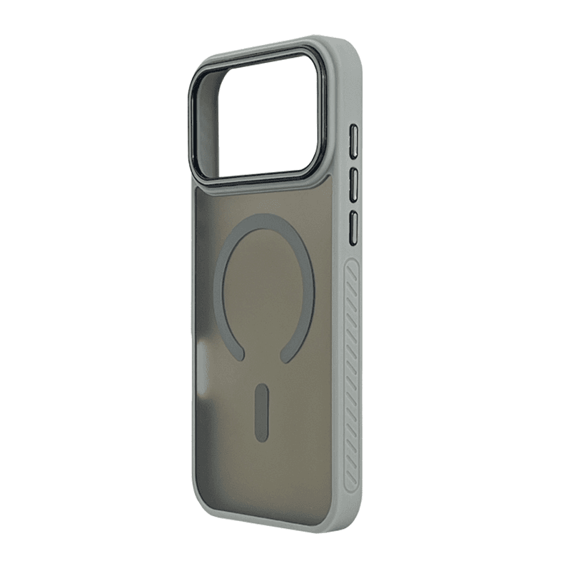 Husa spate pentru iPhone 17 Pro Max Matte Case Magsafe - Semitransparent/Gri