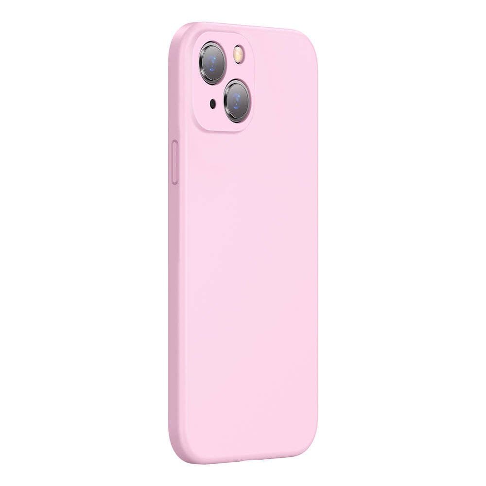 Husa spate pentru Apple iPhone 13 - Baseus Liquid Silica Gel Roz