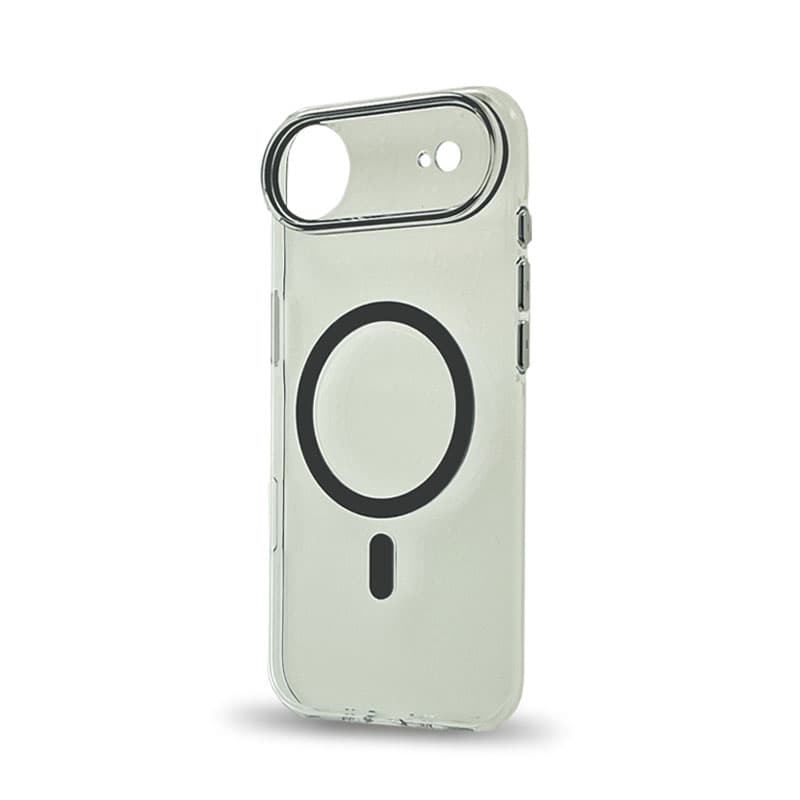 Husa spate pentru iPhone 17 Air Berlia Sheen Magsafe - Transparent/Gri inchis