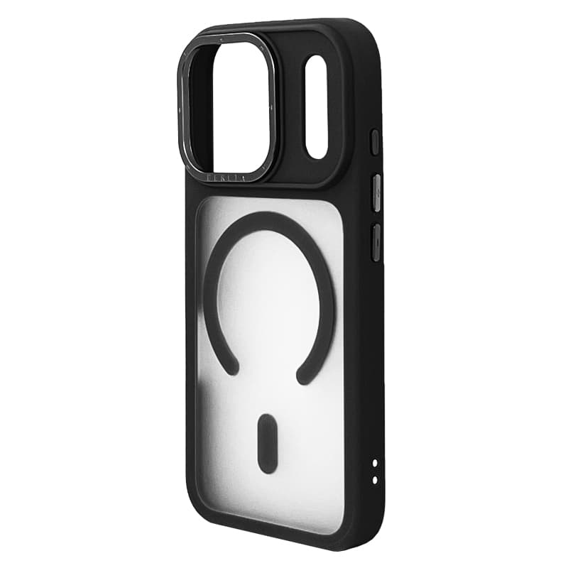 Husa spate pentru iPhone 17 Pro Max Berlia Matte Magsafe - Semitransparent/Negru