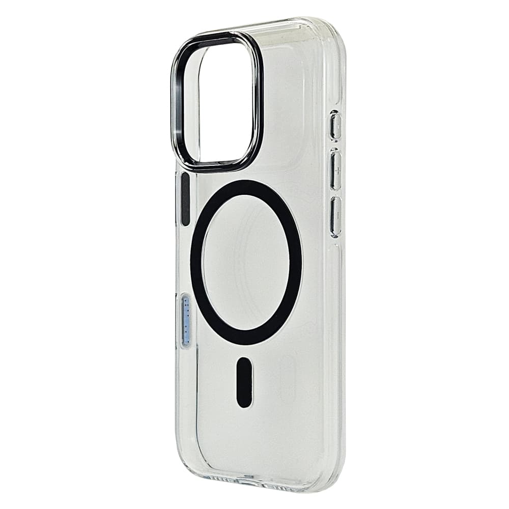 Husa spate pentru iPhone 16 Pro Berlia Sheen Magsafe - Transparent/Negru