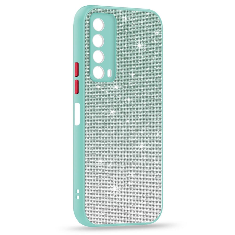 Husa spate pentru Huawei P Smart 2021 - Glam Case Turcoaz / Rosu