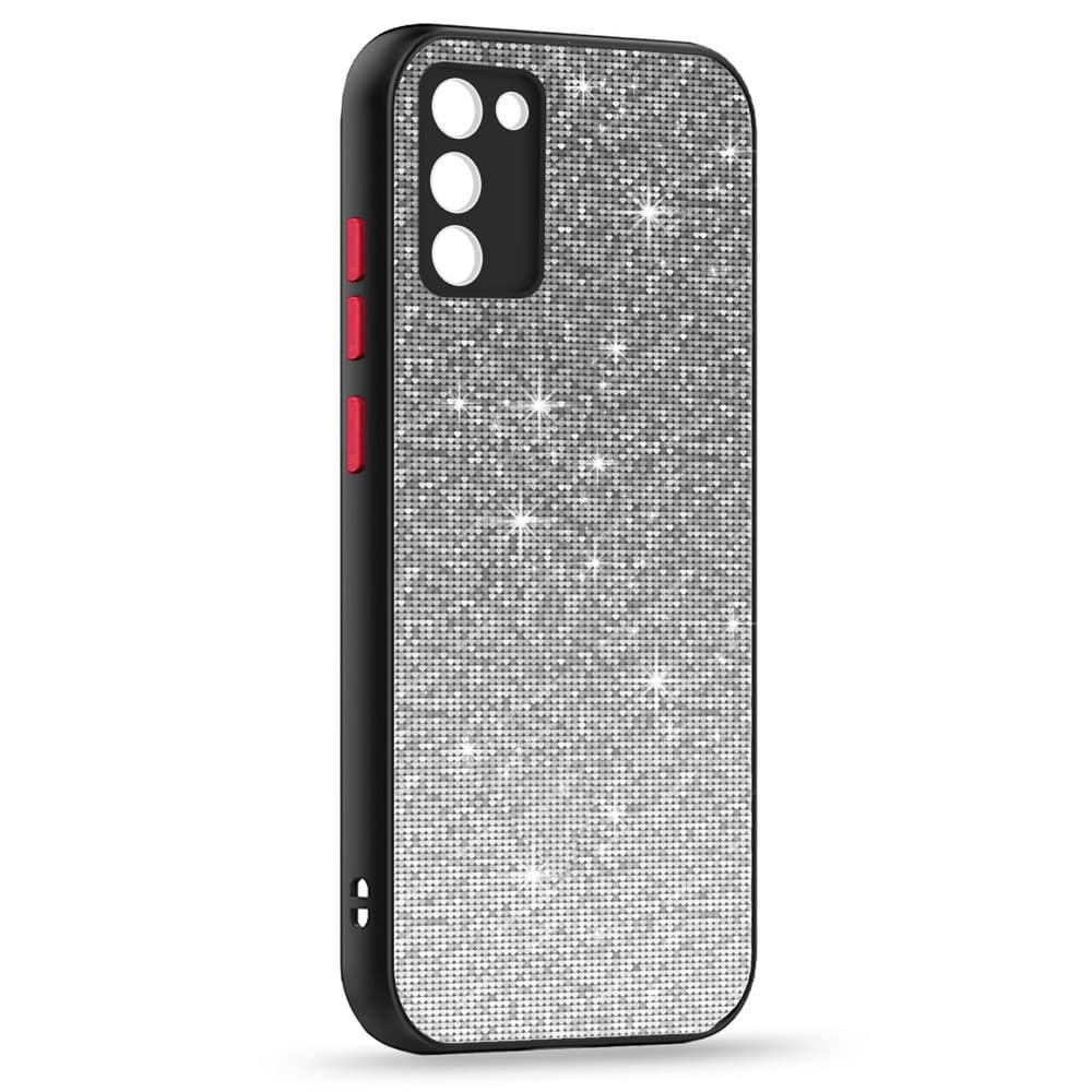 Husa spate pentru Samsung Galaxy A02s - Glam Case Negru / Rosu