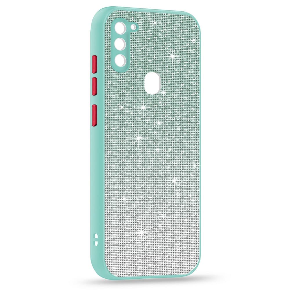 Husa spate pentru Samsung Galaxy A11 - Glam Case Turcoaz / Rosu