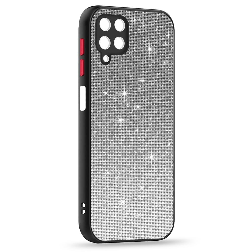Husa spate pentru Samsung Galaxy A12 - Glam Case Negru / Rosu