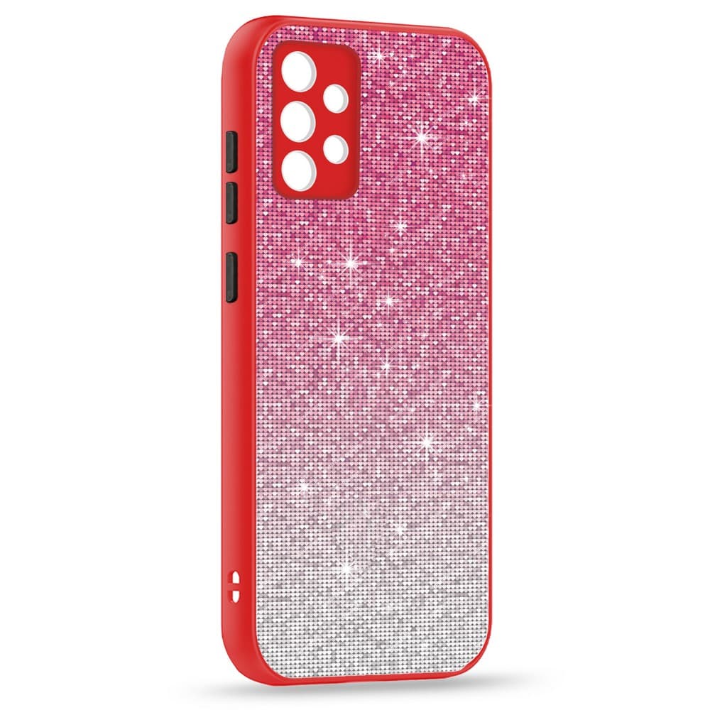 Husa spate pentru Samsung Galaxy A72 - Glam Case Rosu / Negru