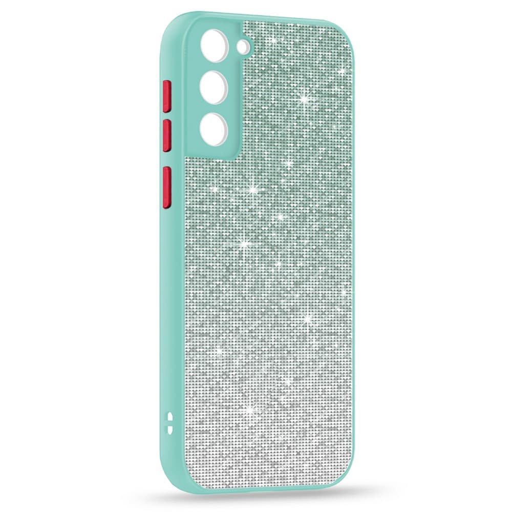 Husa spate pentru Samsung Galaxy S21 - Glam Case Turcoaz / Rosu