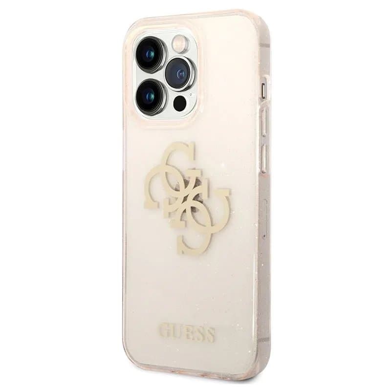 Husa spate pentru iPhone 14 Pro Max - Guess Solid Glitter Roz