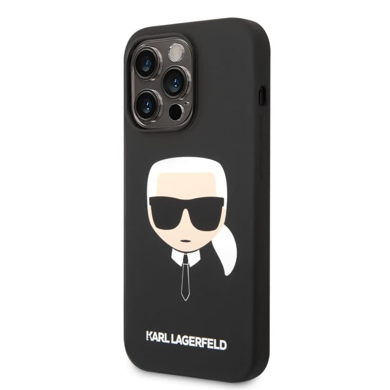 Husa spate pentru iPhone 13 Pro Max - Iconic Silicon Karl Lagerfeld Negru