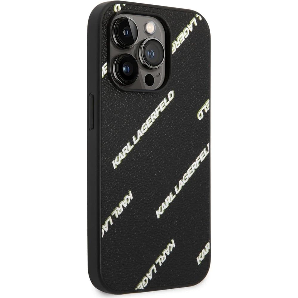 Husa spate pentru iPhone 14 Pro Max - Logomania Karl Lagerfeld Negru