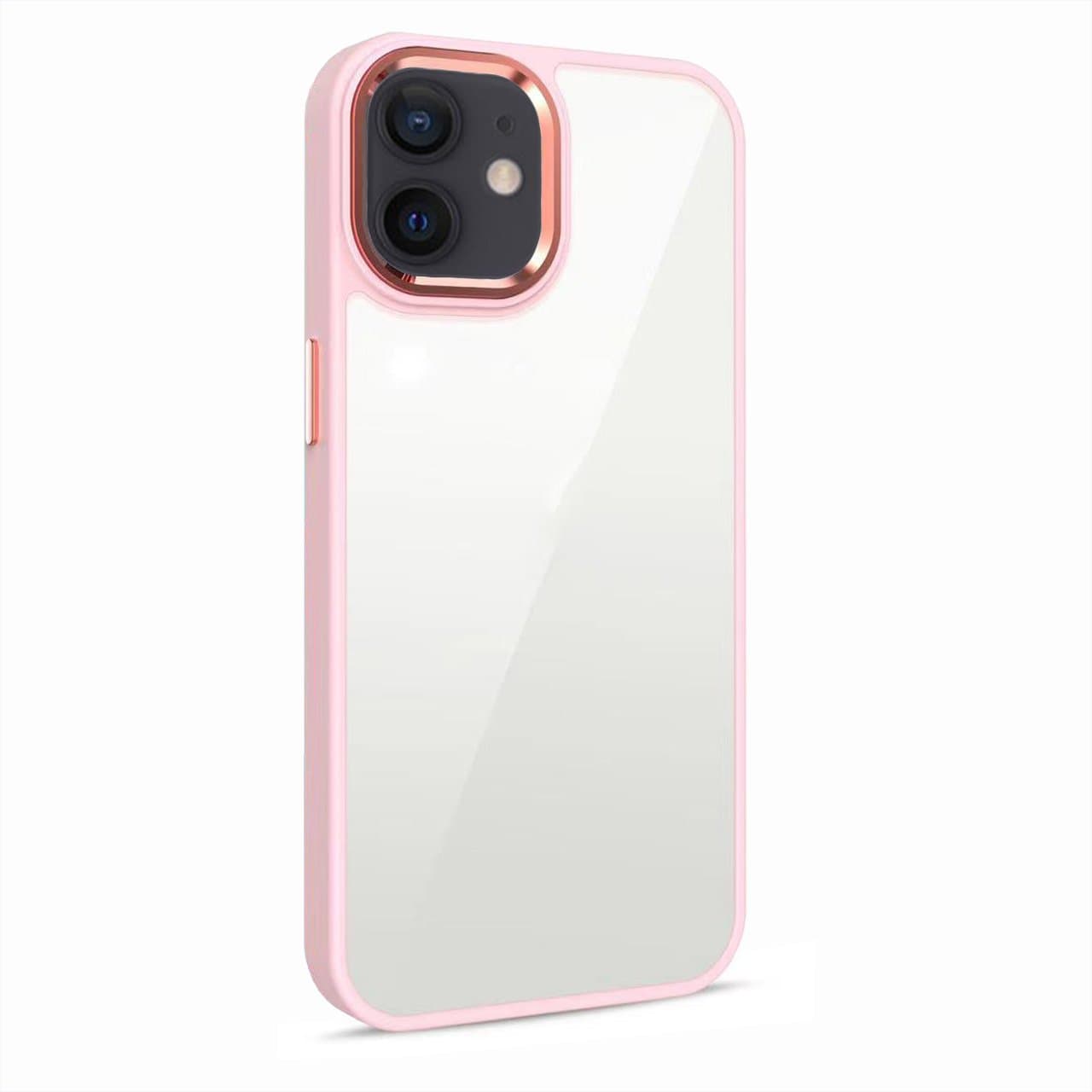 Husa spate pentru iPhone 12 - Leaf Case Roz
