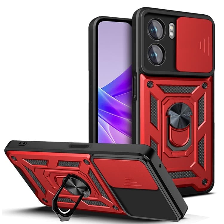 Husa spate pentru OPPO A57 4G - Slide Case Rosu
