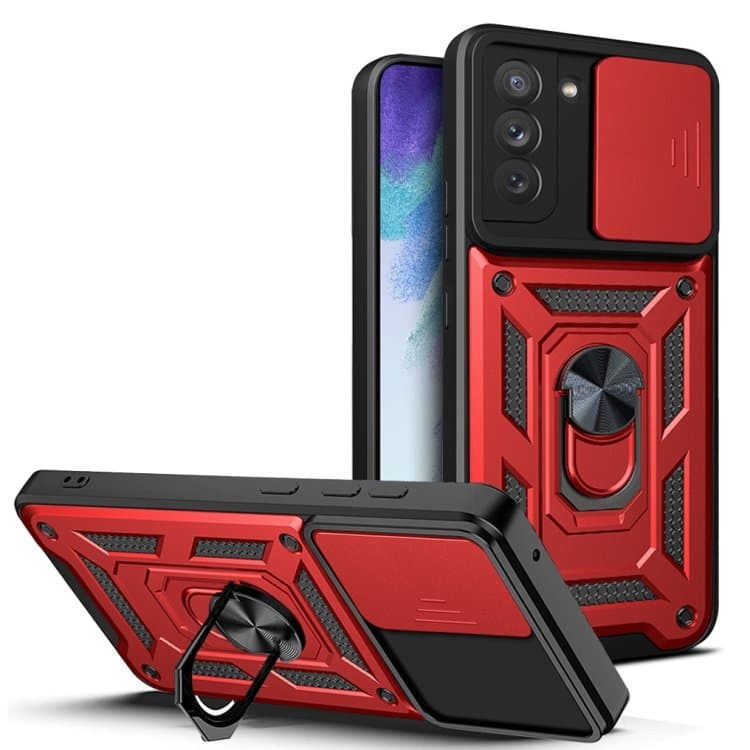 Husa spate pentru Samsung Galaxy S21 FE- Slide Case Rosu
