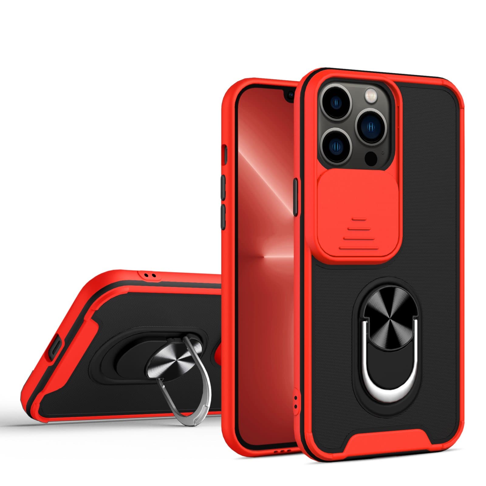 Husa spate pentru iPhone 13 Pro - Slide Case Rosu