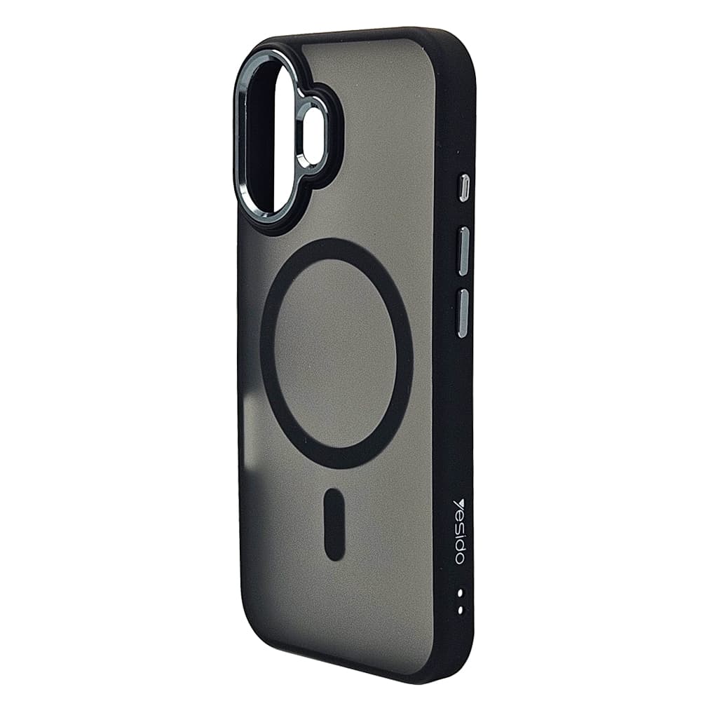 Husa spate pentru iPhone 16 Yesido Skin Magsafe - Semitransparent/Negru