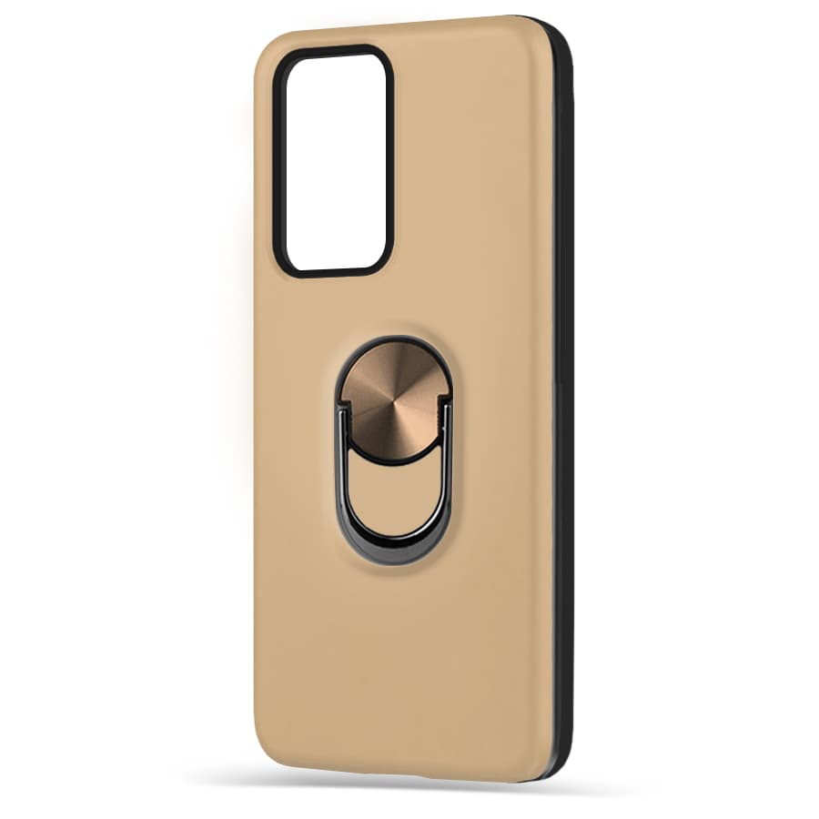 Husa spate pentru Huawei P Smart 2021 - WOOP Ring Case Gold