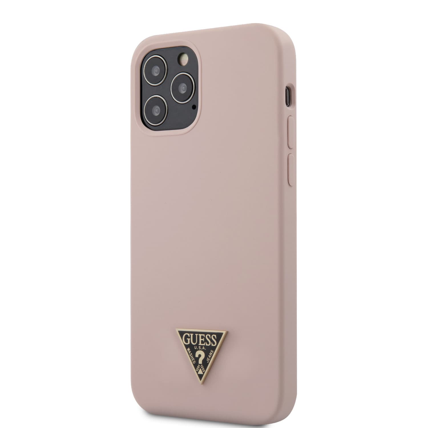 Husa spate pentru iPhone 12 - Guess Silicone Triangle