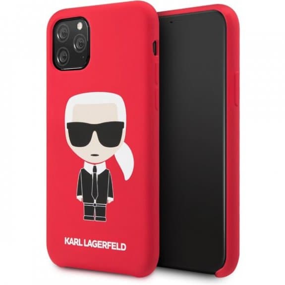 Husa spate pentru iPhone 11 - Iconic Silicon Karl Lagerfeld Rosu