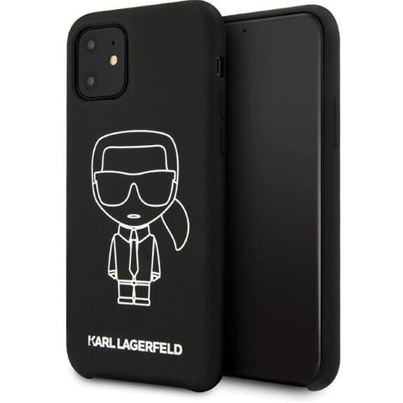 Husa spate pentru iPhone 11 - Iconic Silicon Karl Lagerfeld