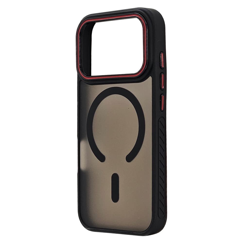 Husa spate pentru iPhone 17 Pro Matte Case Magsafe - Semitransparent/Negru