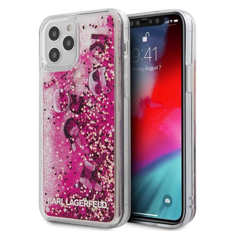 Husa spate pentru iPhone 12 Pro - Liquid Glitter Karl Lagerfeld