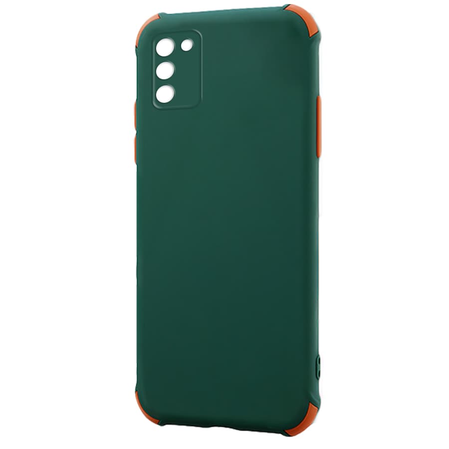 Husa spate pentru Samsung Galaxy A02s - Air Matte Case Verde/Portocaliu