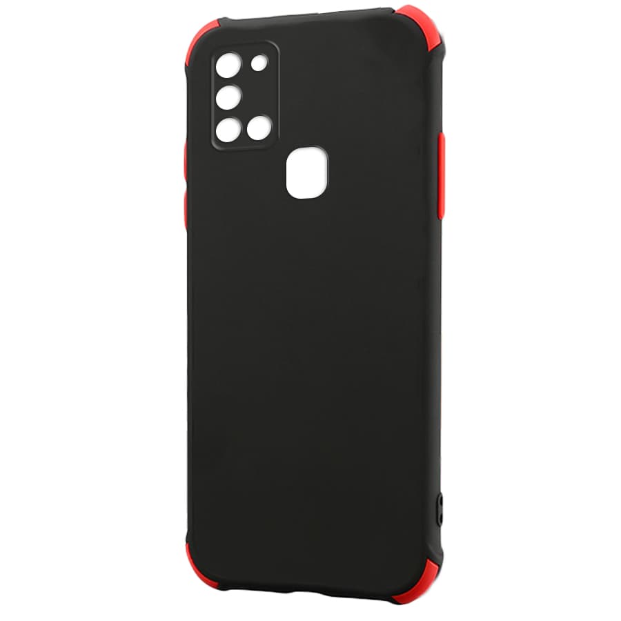 Husa spate pentru Samsung Galaxy A21s - Air Matte Case Negru/Rosu