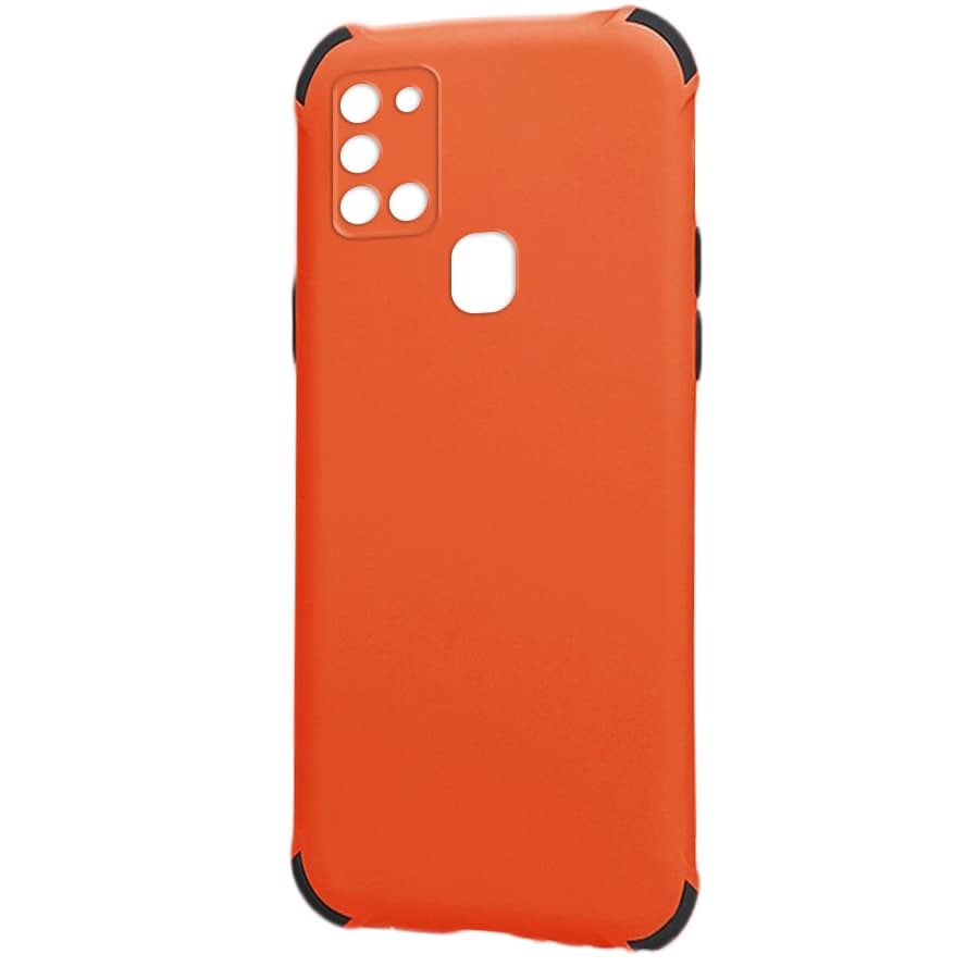 Husa spate pentru Samsung Galaxy A21s - Air Matte Case Portocaliu/Negru