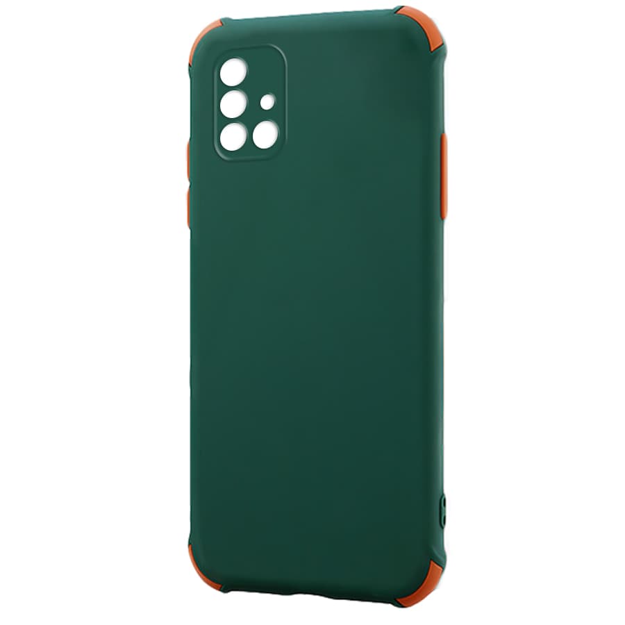 Husa spate pentru Samsung Galaxy A71 - Air Matte Case Verde/Portocaliu