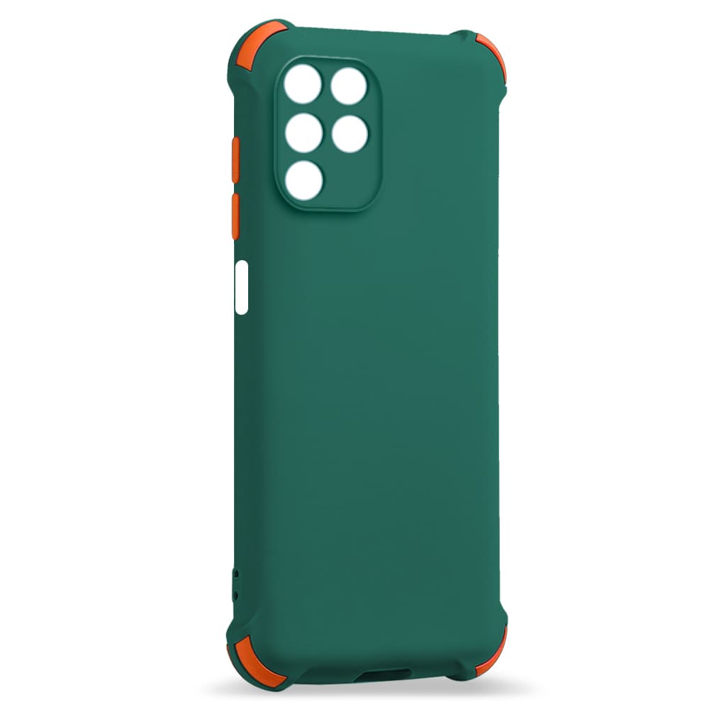 Husa spate pentru Samsung Galaxy A12 - Air Matte Case Verde/Portocaliu