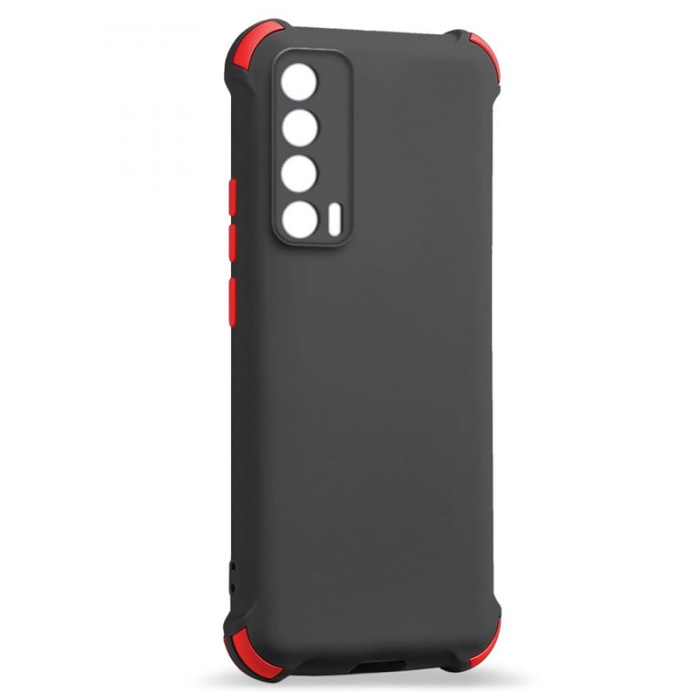 Husa spate pentru Huawei P Smart 2021 - Air Matte Case Negru/Rosu