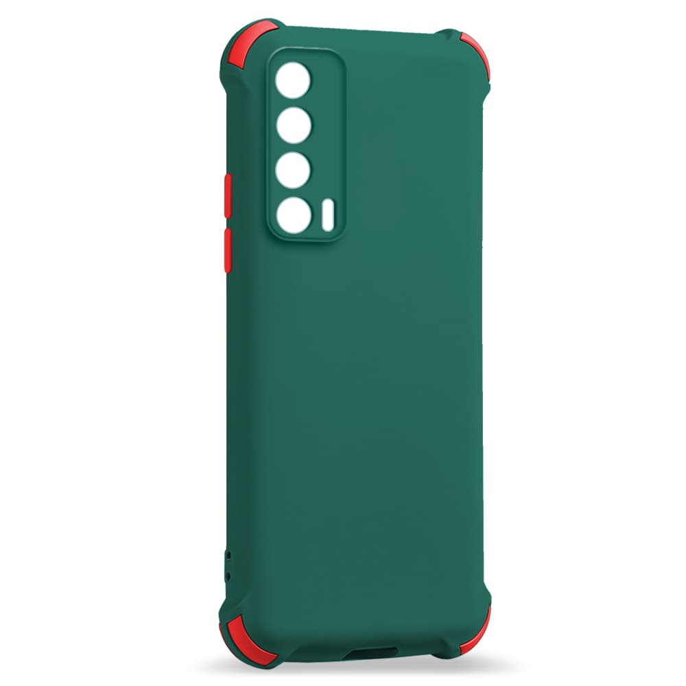 Husa spate pentru Huawei P Smart 2021 - Air Matte Case Verde/Rosu